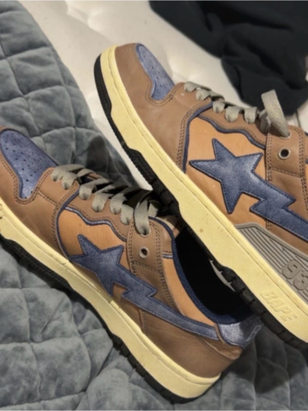 BAPEsta brown & blue shoes